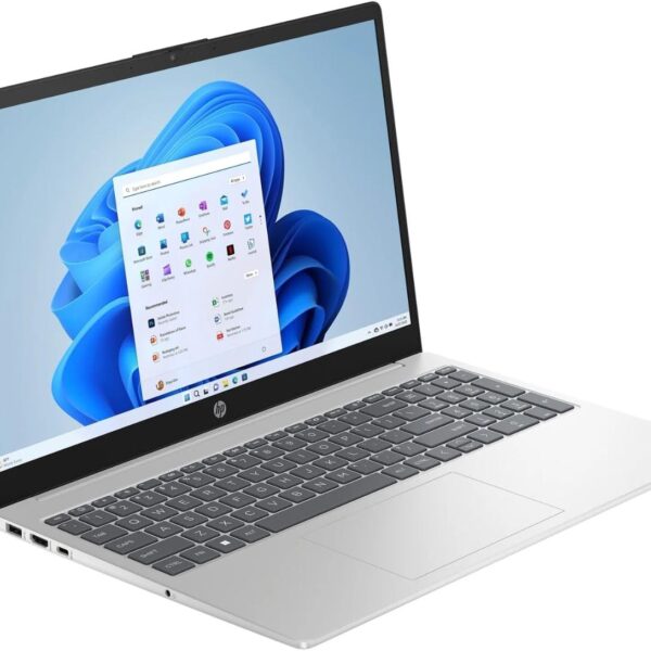 HP de 15.6 pulgadas Full HD, CPU AMD Ryzen 5-7520u, 8 GB RAM, SSD de 512 GB, Windows 11, color plata natural