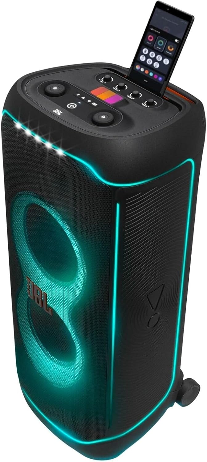 JBL Partybox Ultimate - Altavoz inalámbrico para fiestas, con conectividad Wi-Fi y Bluetooth, espectáculo de luces y resistencia a salpicaduras IPX4, con entradas duales - Imagen 2