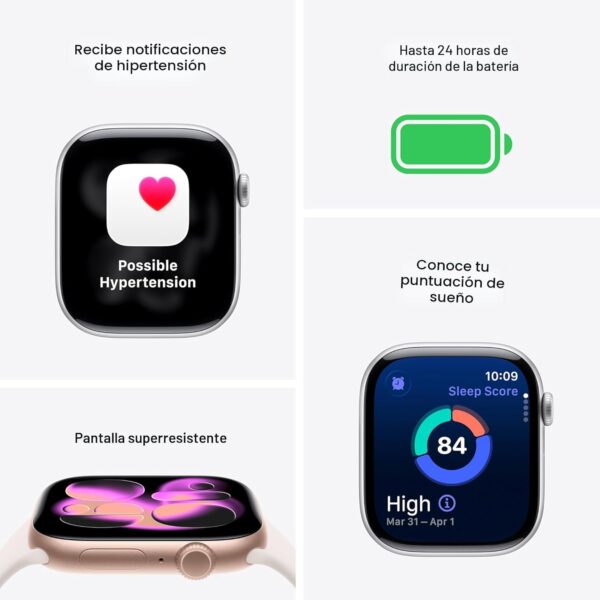 Apple Watch Series 11 46 mm GPS Pantalla Retina OLED Jet Black aluminio con correa deportiva negra
