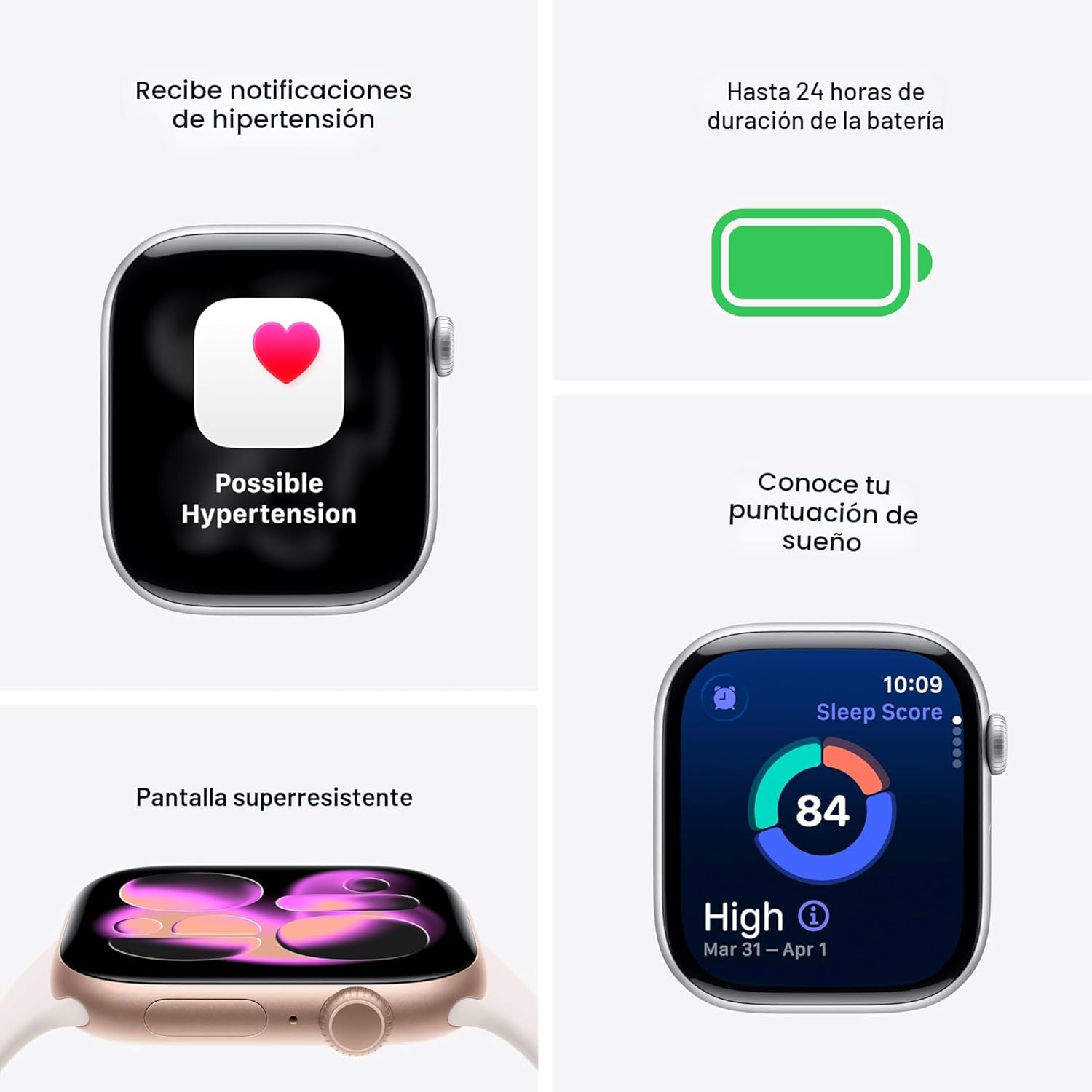 Apple Watch Series 11 46 mm GPS Pantalla Retina OLED Jet Black aluminio con correa deportiva negra - Imagen 2