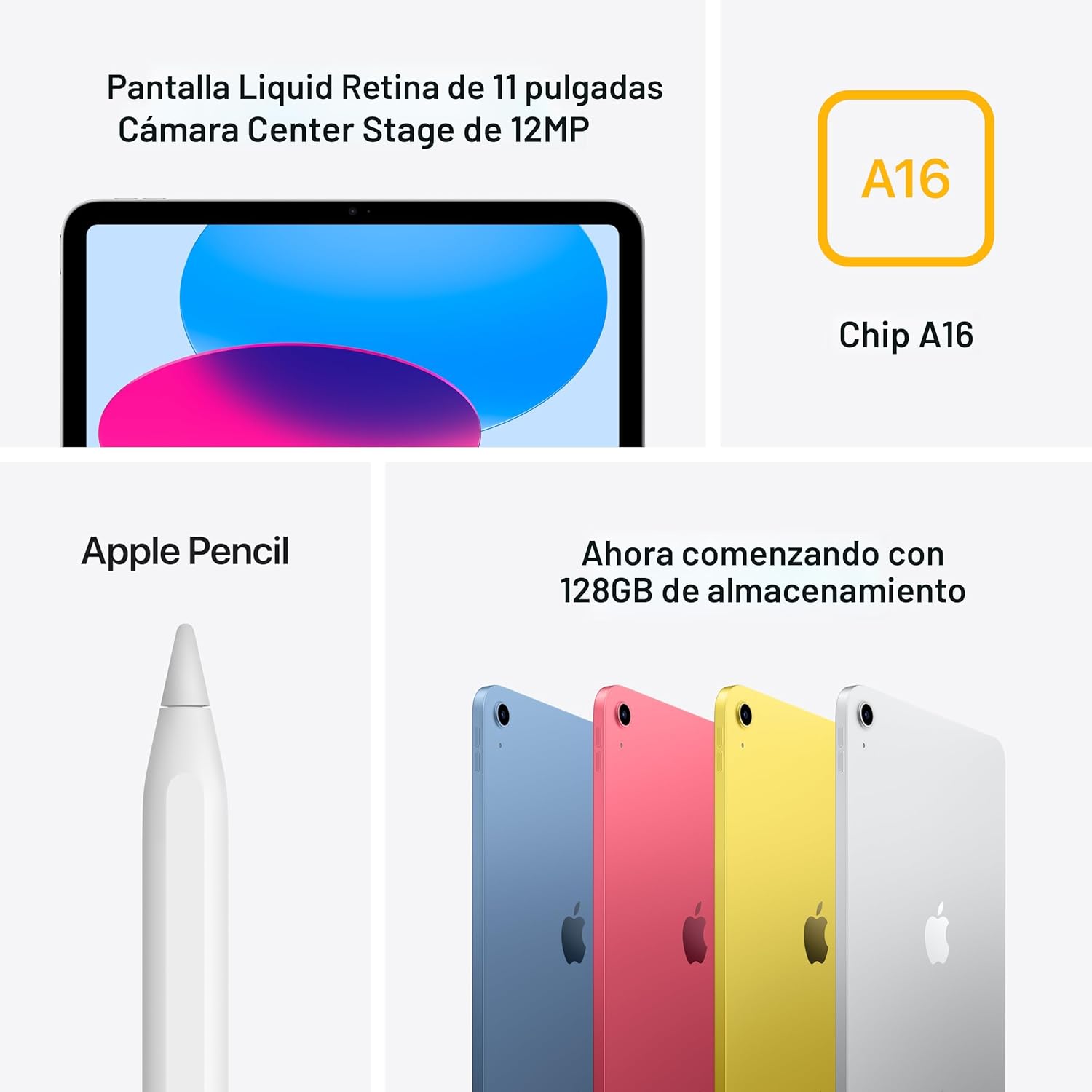 iPad Apple de 11 pulgadas con chip A16, Pink (Rosa), pantalla Liquid Retina de 11 pulgadas, 128 GB, Wi-Fi 6 y Touch ID - Imagen 6