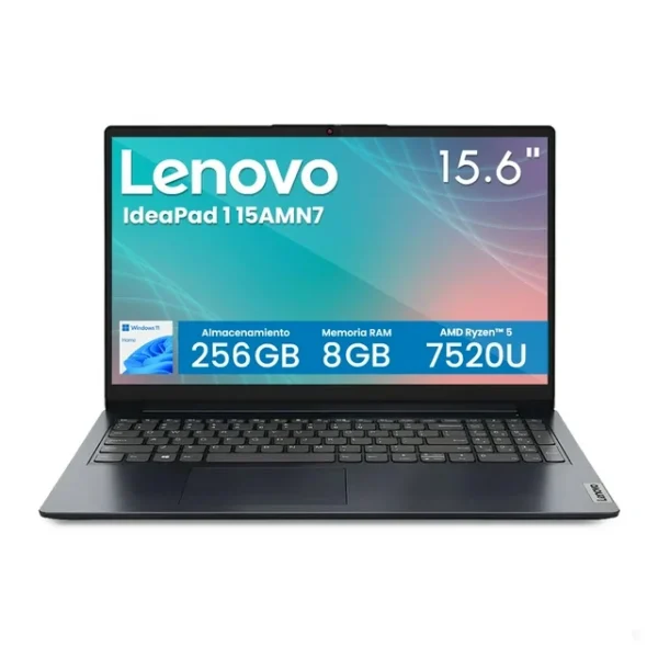Lenovo IdeaPad 1 con pantalla IPS antirreflejo FHD de 15.6 pulgadas, procesador Ryzen 5 7520U, 8 GB de RAM, 256 GB almacenamiento