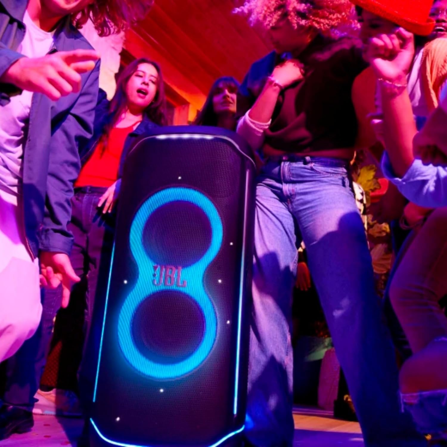 JBL Partybox Ultimate - Altavoz inalámbrico para fiestas, con conectividad Wi-Fi y Bluetooth, espectáculo de luces y resistencia a salpicaduras IPX4, con entradas duales - Imagen 8