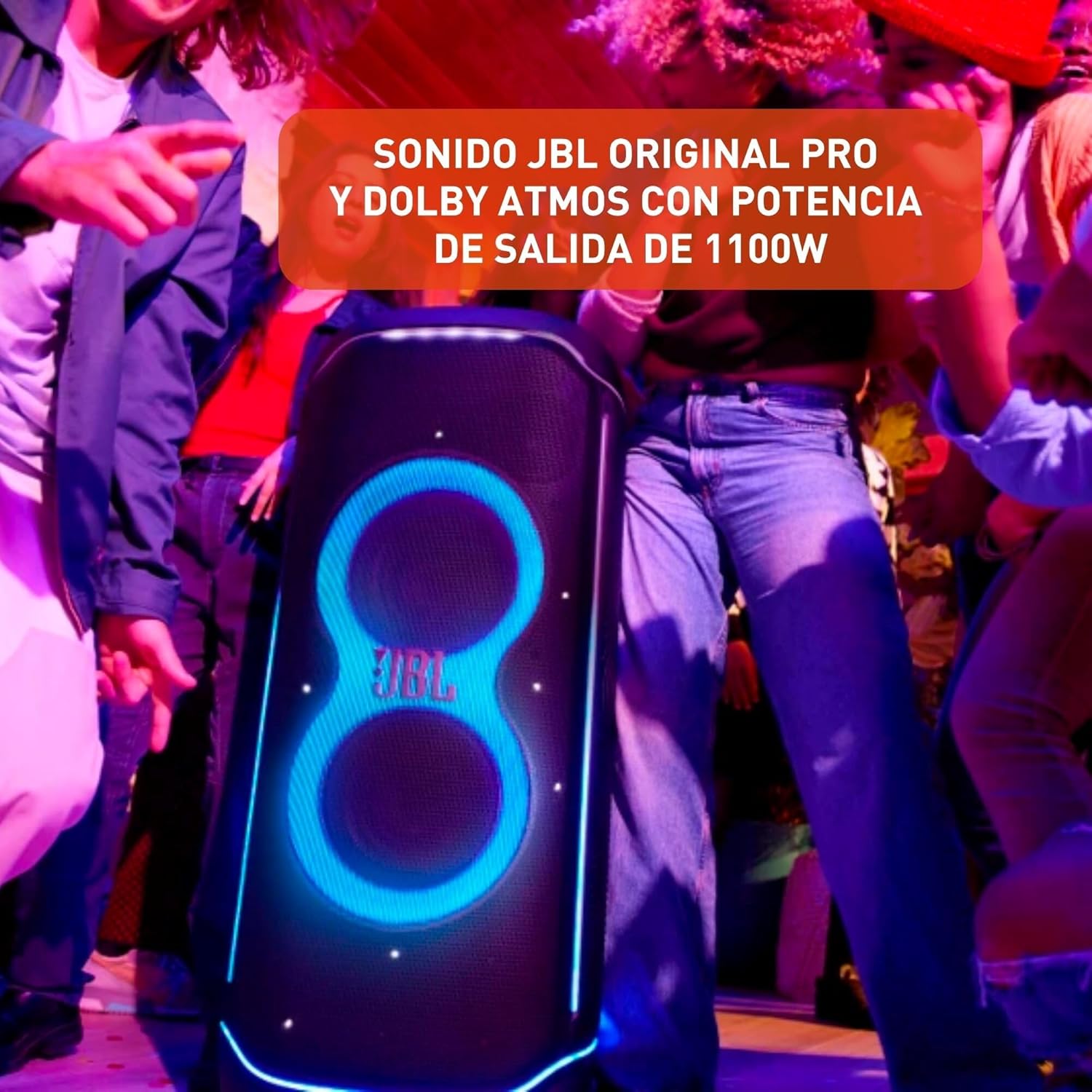 JBL Partybox Ultimate - Altavoz inalámbrico para fiestas, con conectividad Wi-Fi y Bluetooth, espectáculo de luces y resistencia a salpicaduras IPX4, con entradas duales - Imagen 6
