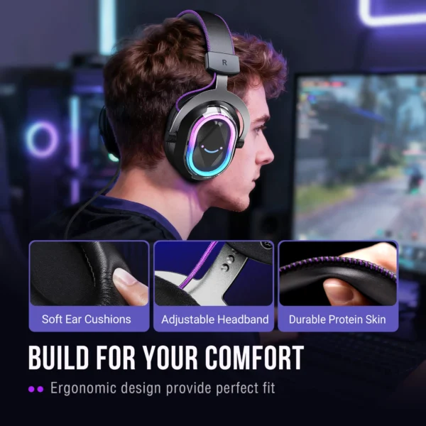 Auriculares Gaming USB FIFINE AmpliGame H13 con sonido envolvente 7.1 y luces RGB