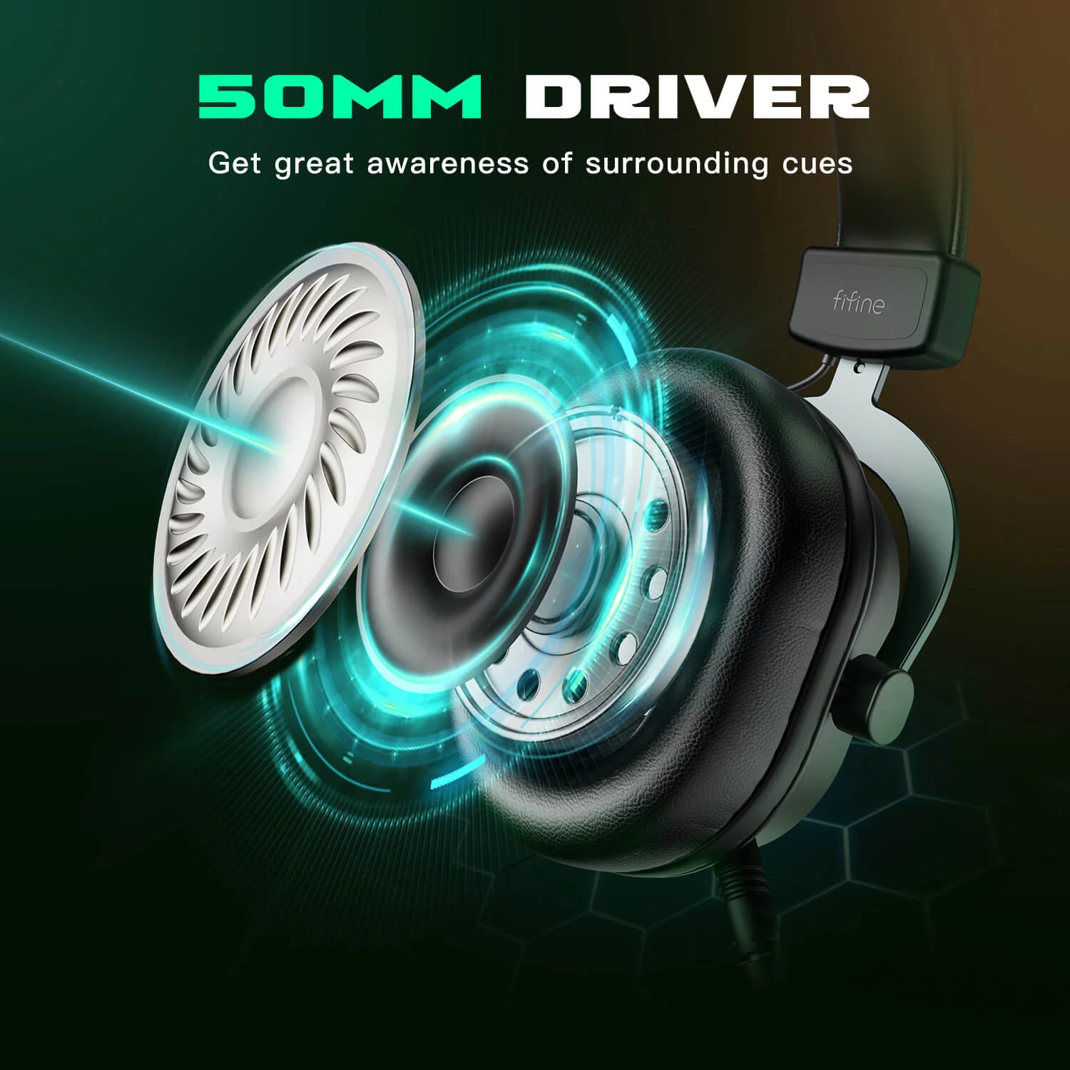 Auriculares USB FIFINE AmpliGame H6, con sonido envolvente 7.1, RGB y micrófono con cancelación ruido - Imagen 6