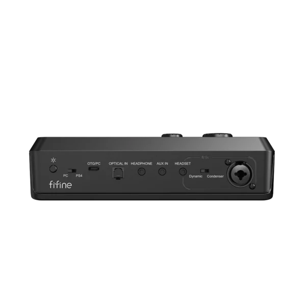 Mezclador de audio para juegos FIFINE AmpliGame SC8 con iluminación RGB