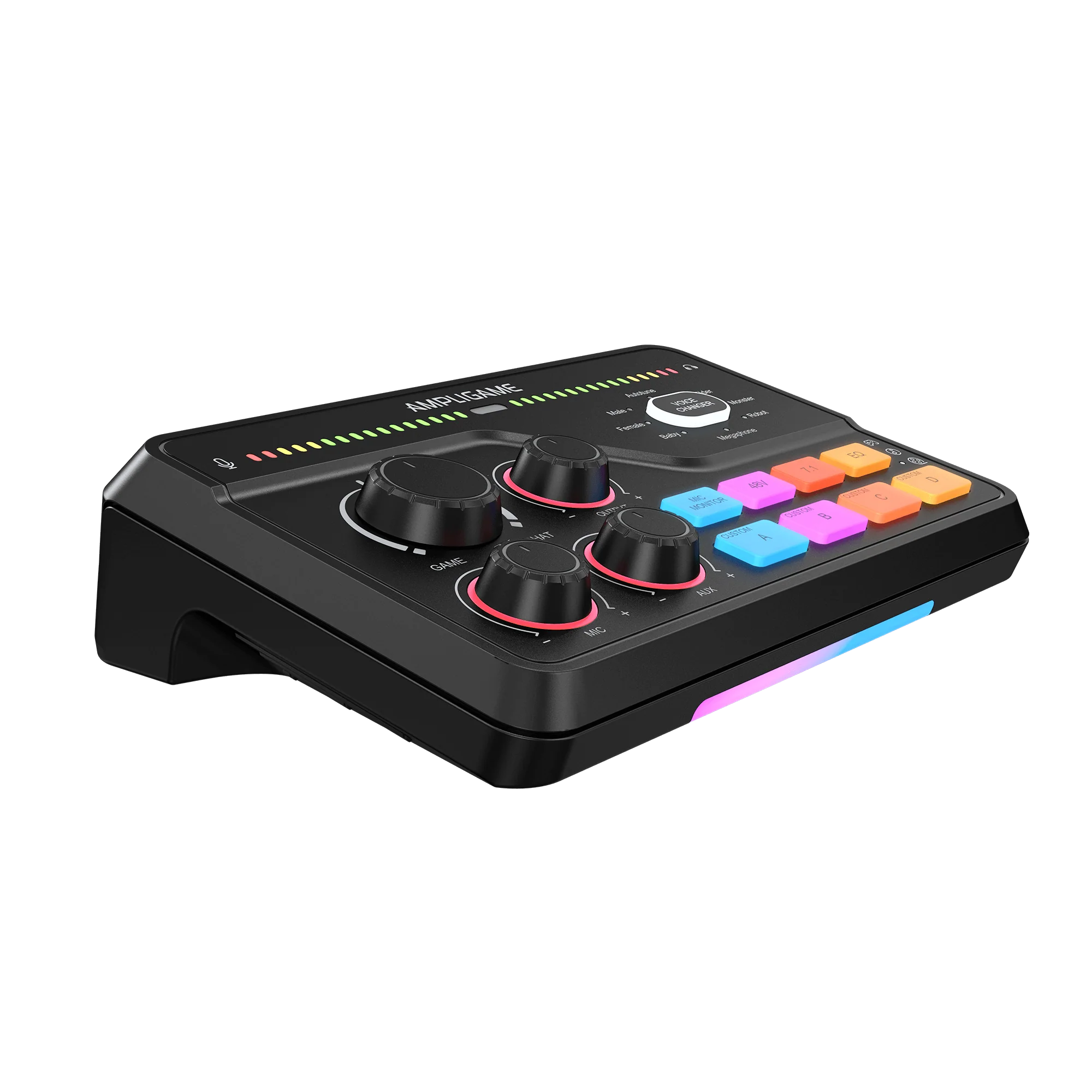Mezclador de audio para juegos FIFINE AmpliGame SC8 con iluminación RGB - Imagen 14