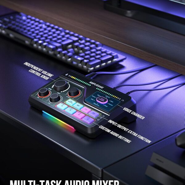 COMBO FIFINE: Mezclador de audio SC8 + cable XLR