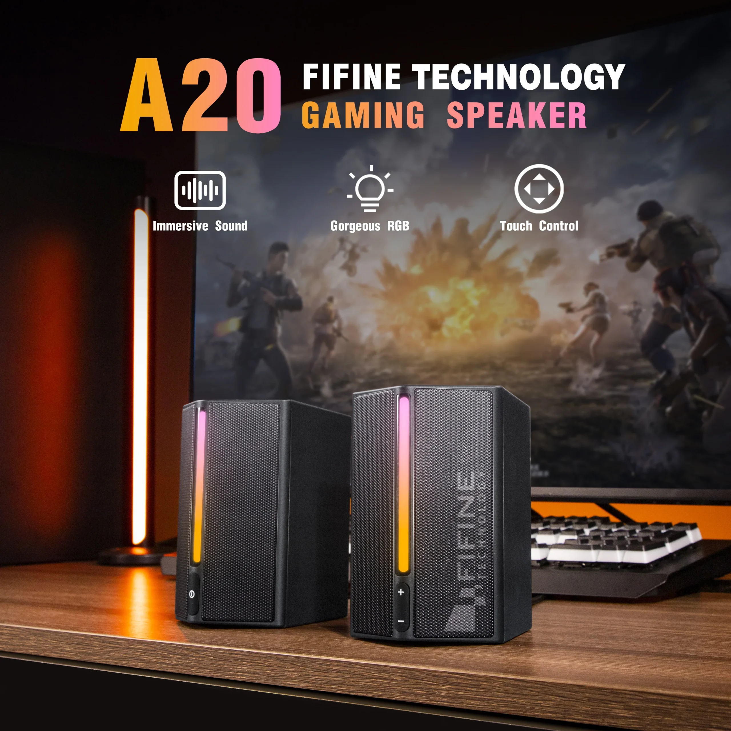 Altavoces FIFINE Technology AmpliGame A20 2.0 - Imagen 2