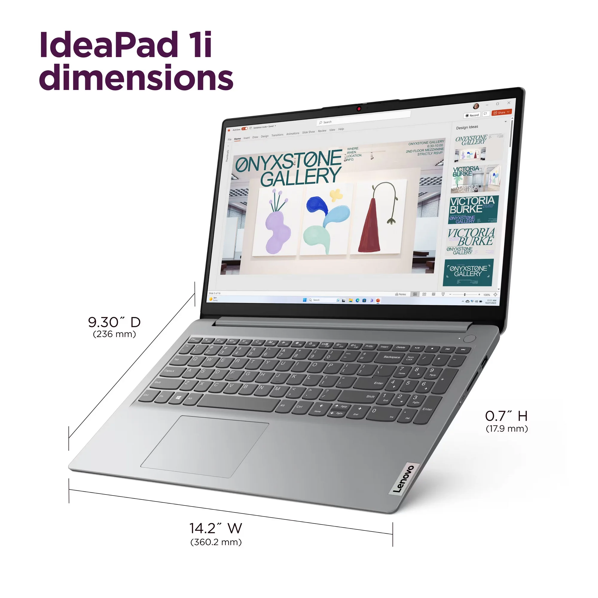 Lenovo IdeaPad - Portátil delgado FHD de 15.6 pulgadas, Office 365 en línea, 16 GB de RAM, 256 GB SSD, Intel i5-1335U de 10 núcleos (supera al Ryzen 7 7730U) - Imagen 6
