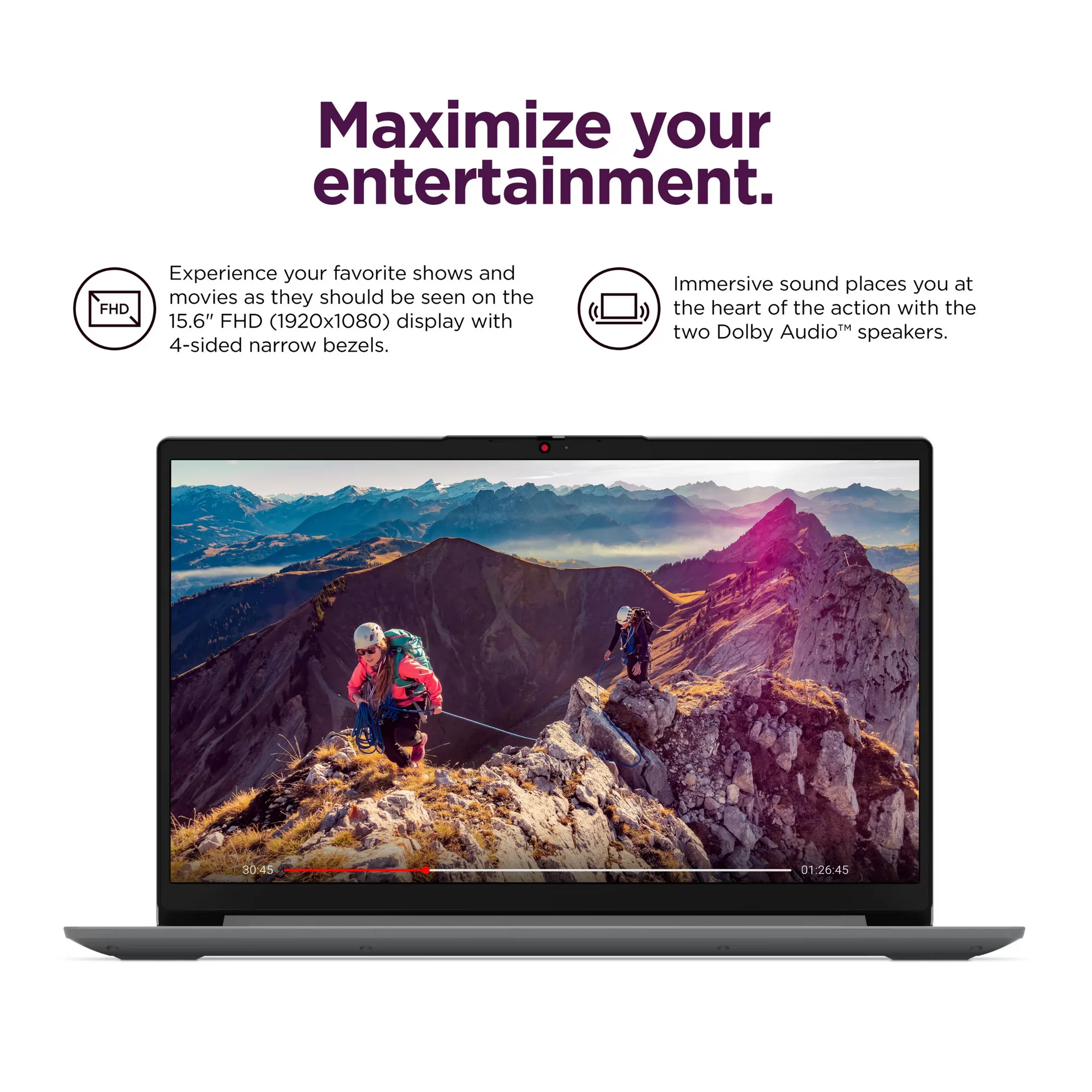 Lenovo IdeaPad - Portátil delgado FHD de 15.6 pulgadas, Office 365 en línea, 16 GB de RAM, 256 GB SSD, Intel i5-1335U de 10 núcleos (supera al Ryzen 7 7730U) - Imagen 8