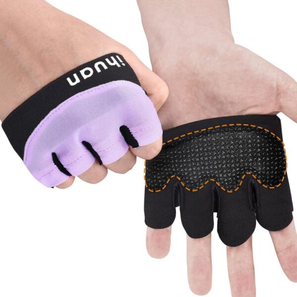 Guantes de Gimnasio para Levantamiento de Pesas Lilly,Ihuan, Nuevos, para Hombres y Mujeres, Ideales para Entrenamiento, Ejercicio y Fitness (Lila Claro)