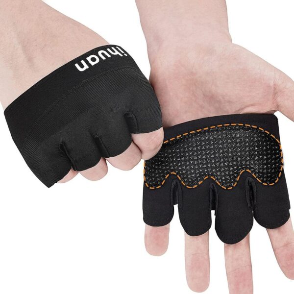 Guantes nuevos para gimnasio de levantamiento de pesas pentru hombre y mujer ihuan, ideales para levantamiento de pesas, ejercicio, entrenamiento y fitness (Negro)