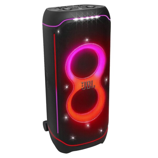 JBL Partybox Ultimate - Altavoz inalámbrico para fiestas, con conectividad Wi-Fi y Bluetooth, espectáculo de luces y resistencia a salpicaduras IPX4, con entradas duales