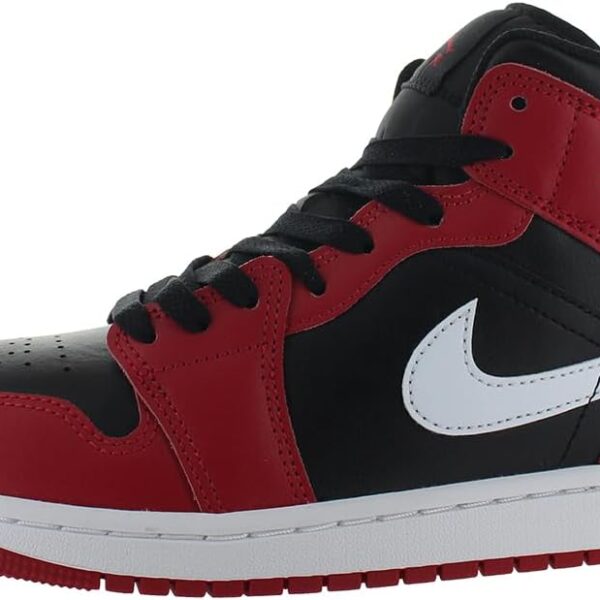 Jordan 1 Mid Blanco/Azul Marino Medianoche-Gris Lobo (DQ8426 104)