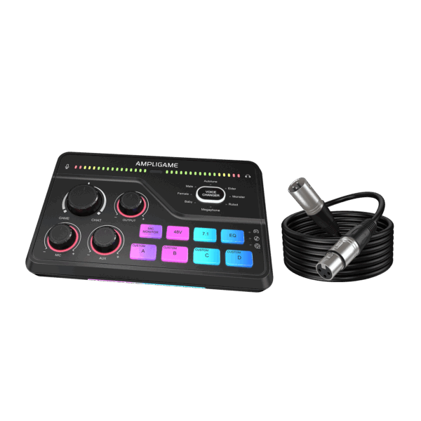Paquete para gaming FIFINE: Mezclador de audio SC8 + cable XLR