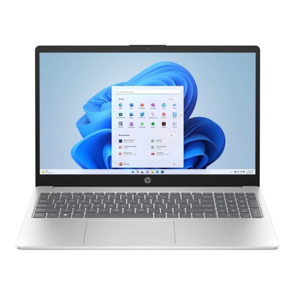 Portátil HP de 15.6 pulgadas Full HD, CPU AMD Ryzen 5-7520u, 8 GB RAM, SSD de 512 GB, Windows 11, color plata natural