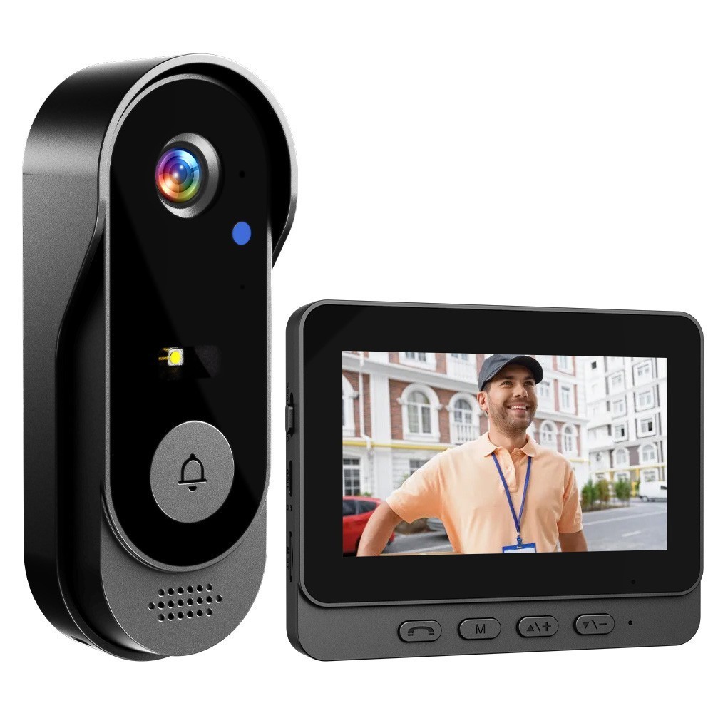 Videoportero inteligente X8 con monitor, resistente al agua IP66, visión nocturna, no requiere WiFi