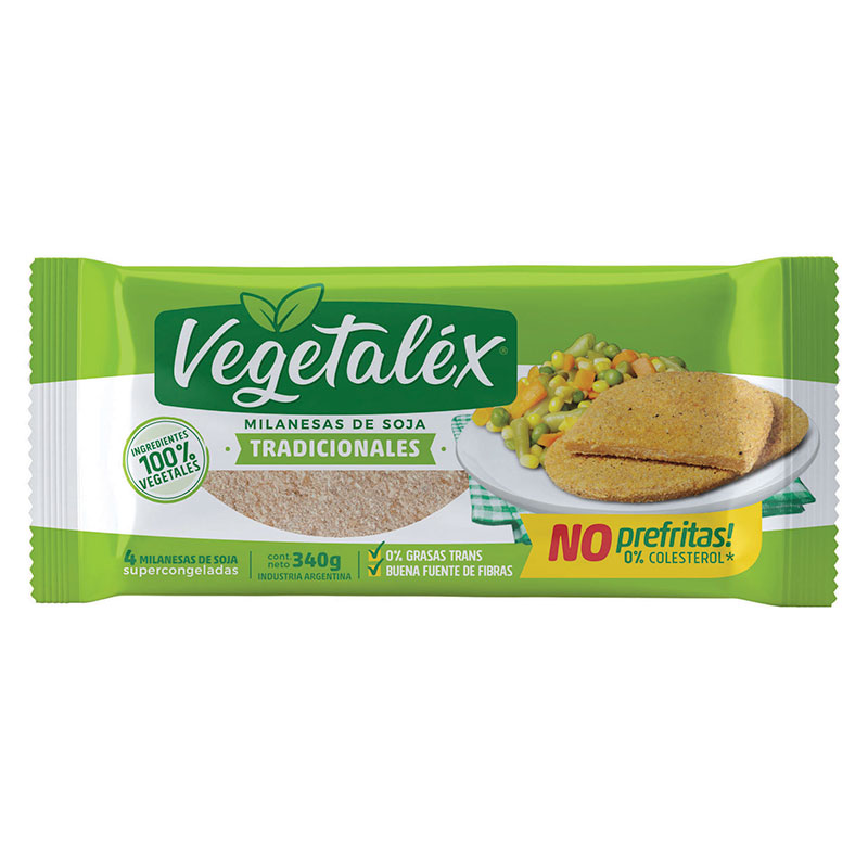 Filetes empanizados de soja Vegetalex 30 unidades de 11,99 oz - Alimentos Australes