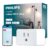 Enchufe inteligente Philips Indoor Matter, WiFi, compatible con Apple HomeKit, Alexa, Google Home y SmartThings (unidad única)